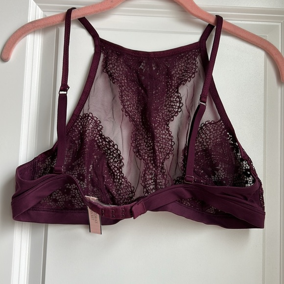 Victoria’s Secret Lace Bralette - plum Purple size large NWT - Picture 4 of 7